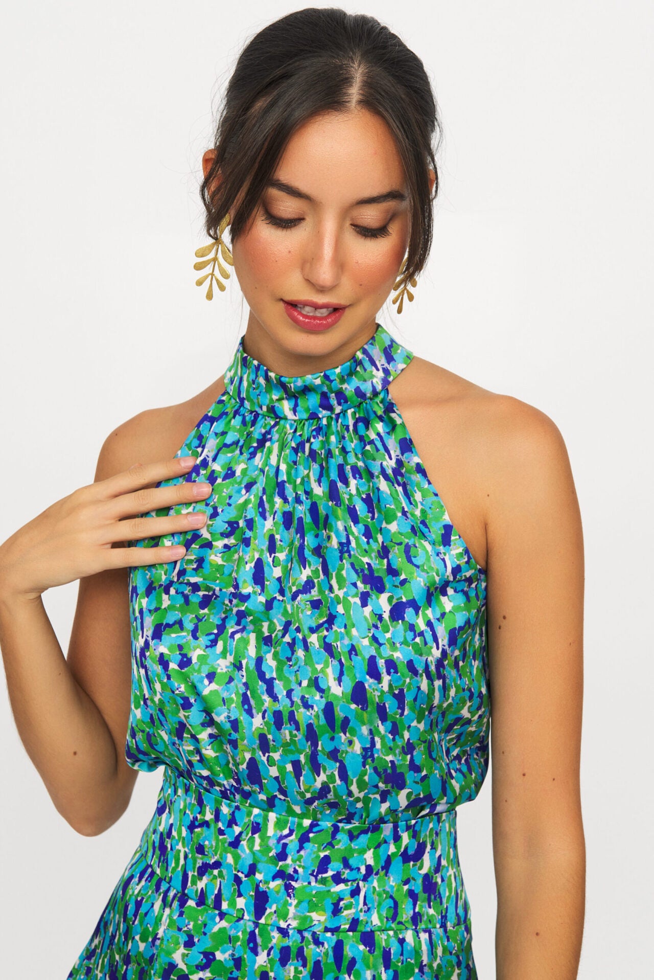 Conjunto top halter y falda Eva_detalle