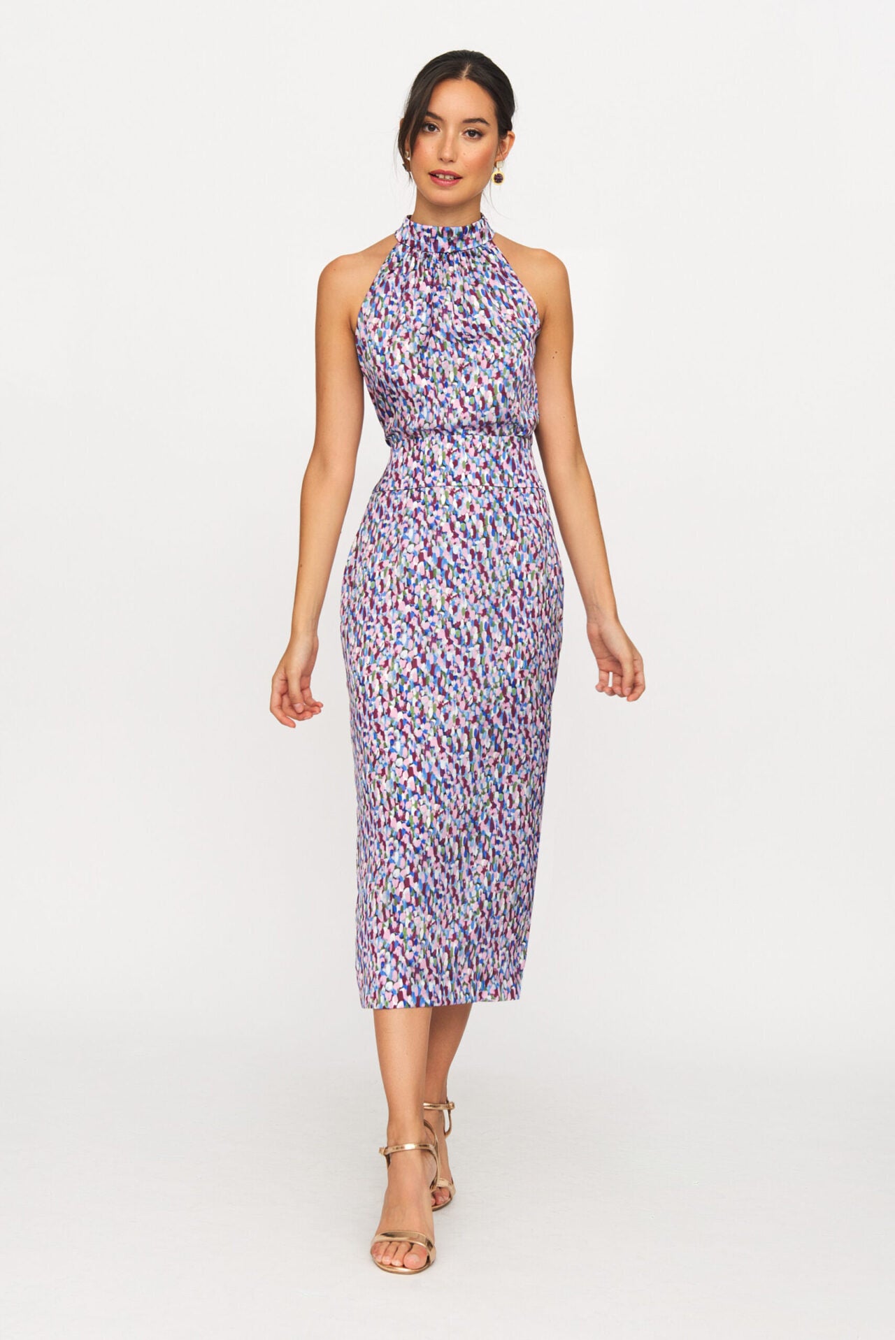 Conjunto top halter y falda Lola_delante