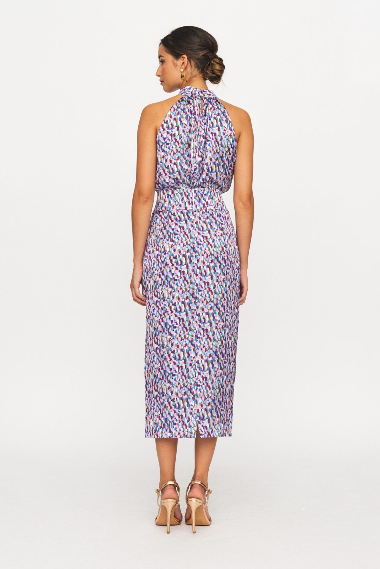 Conjunto top halter y falda Lola_detrás