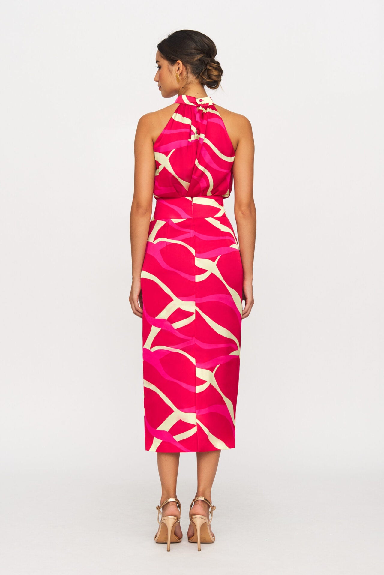 Conjunto top halter y falda Ruth_detrás