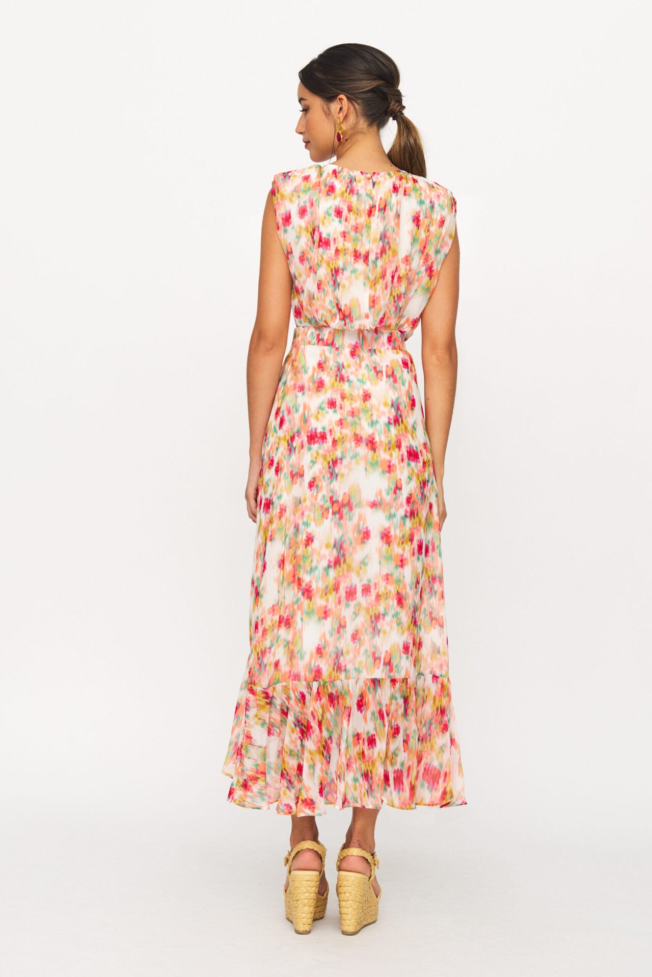 Conjunto top hombreras y falda Martina_detrás