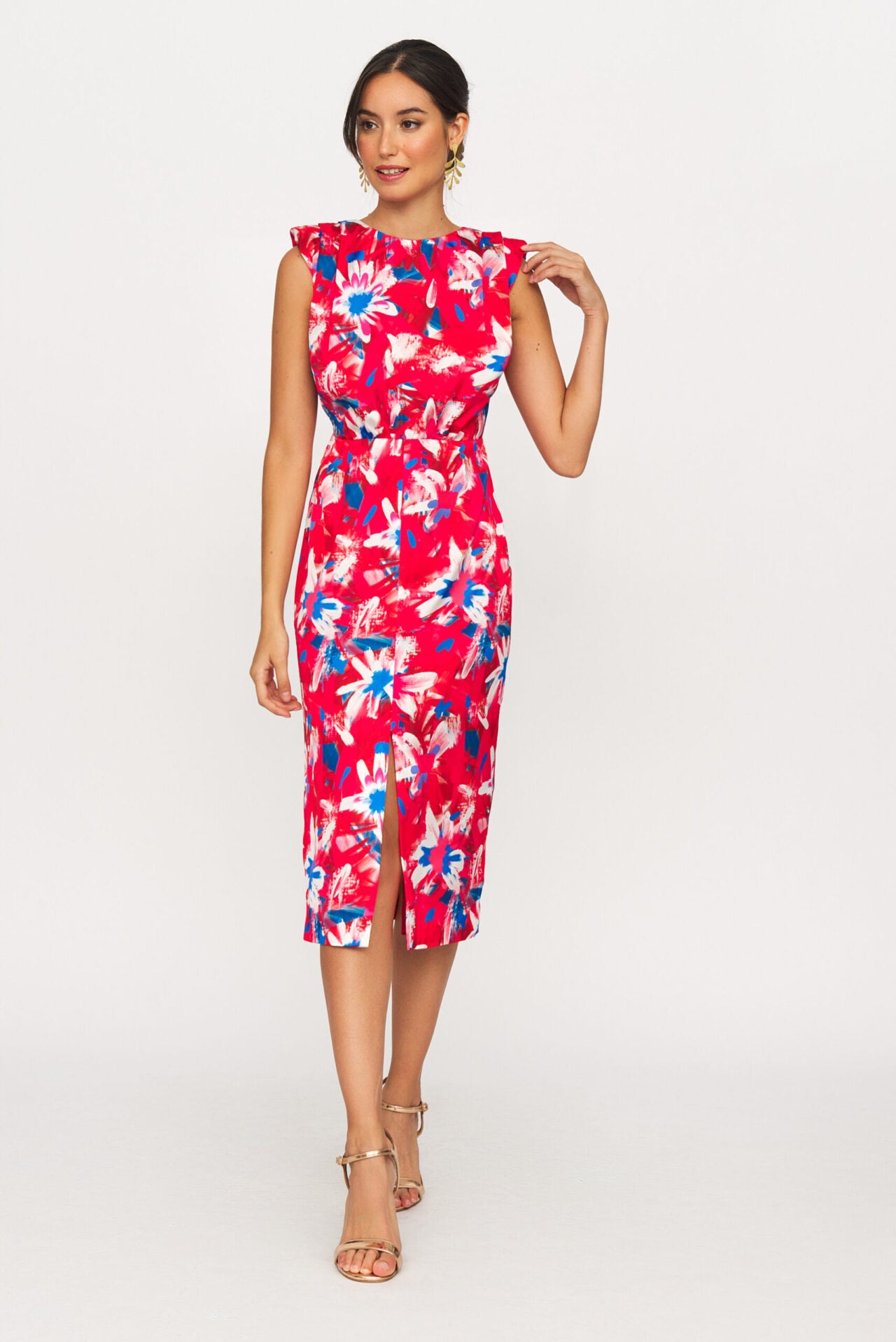 Vestido hombreras Rocío_delante